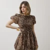 Abito a palloncino animalier – R7273