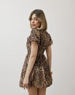 Abito a palloncino animalier – R7273