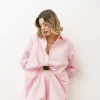Abito camicia in cotone con fibbia – R7330