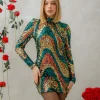 Abito con paillettes multicolor – 23136 slc