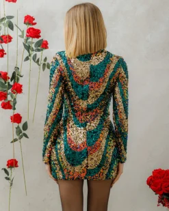 Abito con paillettes multicolor – 23136 slc