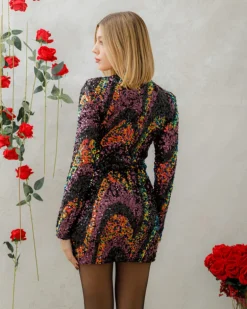 Abito con paillettes multicolor – 23136 slc
