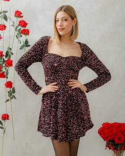 Abito corto con paillettes – 23288