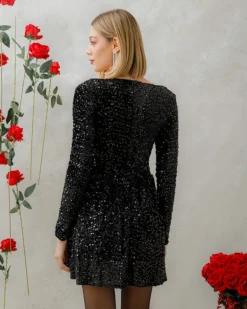 Abito corto con paillettes – 23288