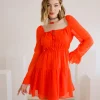 Abito corto in chiffon con laccetti – L1447 slcn