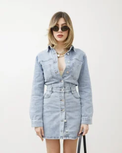 Abito corto in denim – H3002