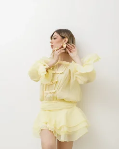 Abito in chiffon con fiocchi – 8109