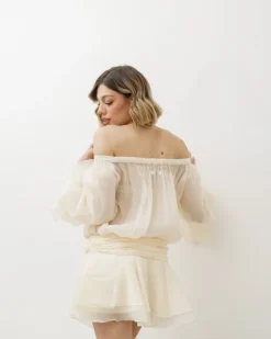 Abito in chiffon con fiocchi – 8109