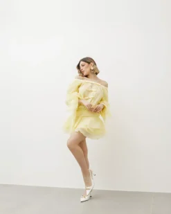 Abito in chiffon con fiocchi – 8109