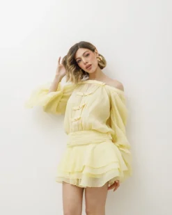 Abito in chiffon con fiocchi – 8109