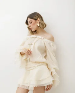 Abito in chiffon con fiocchi – 8109