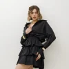 Abito in cotone con gonna a balze – 99710