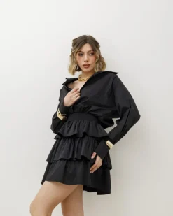 Abito in cotone con gonna a balze – 99710