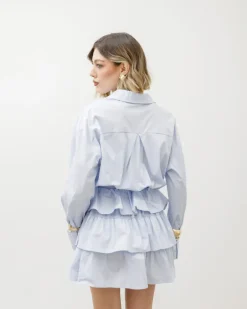 Abito in cotone con gonna a balze – 99710