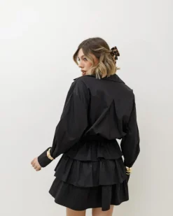 Abito in cotone con gonna a balze – 99710