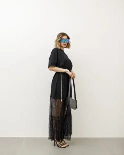 Abito in cotone con pizzo – LJ2659P