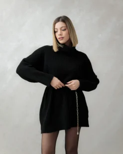 Abito in lana con collo alto – 88777
