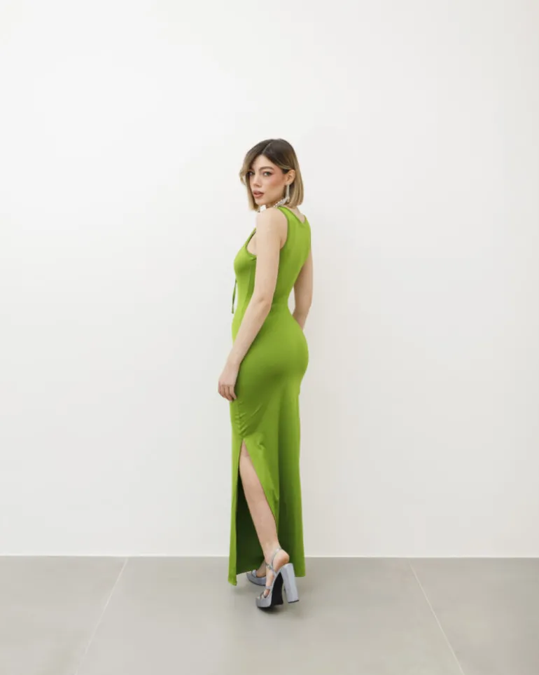 Abito in lycra con laccetto – 15877