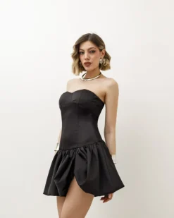 Abito in raso a palloncino – YJ4422