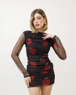 Abito in tulle stampato – 7224
