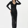 Abito in velluto con scollo – 00966