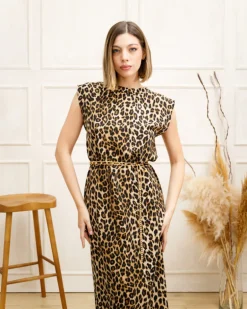 Abito lungo animalier – 5142 SLC