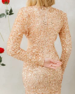 Abito lungo con paillettes – 15413