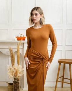 Abito lungo con riprese – 9819 SLCN