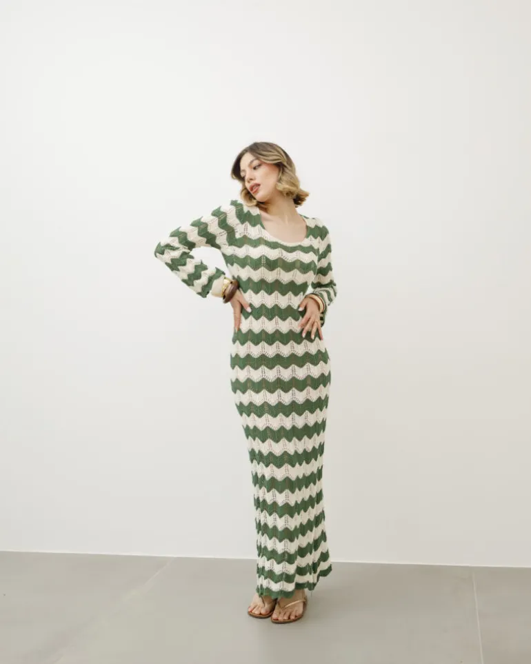 Abito lungo crochet – 9878