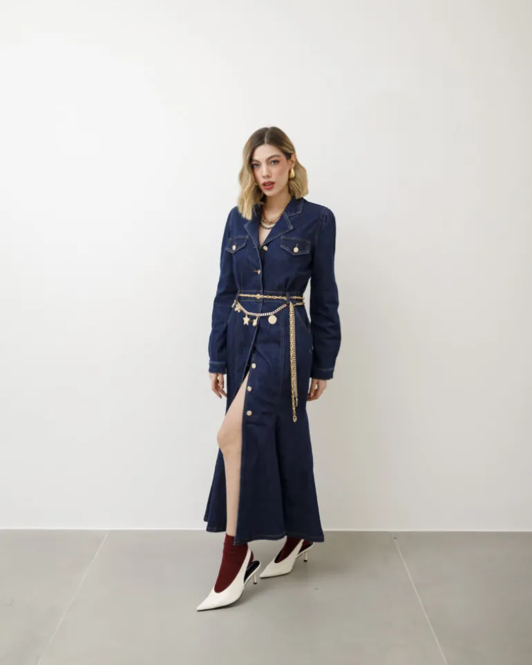 Abito lungo in denim – R7289