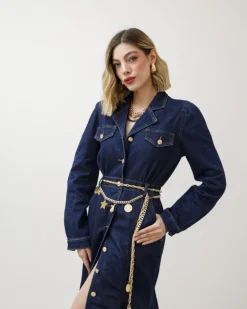 Abito lungo in denim – R7289