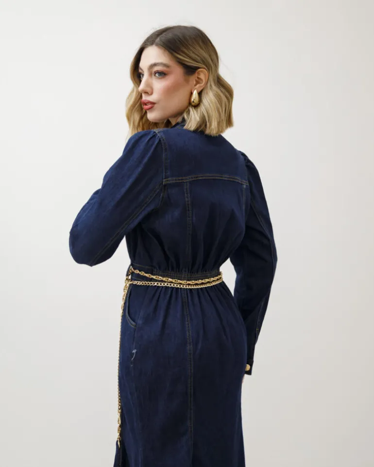 Abito lungo in denim – R7289