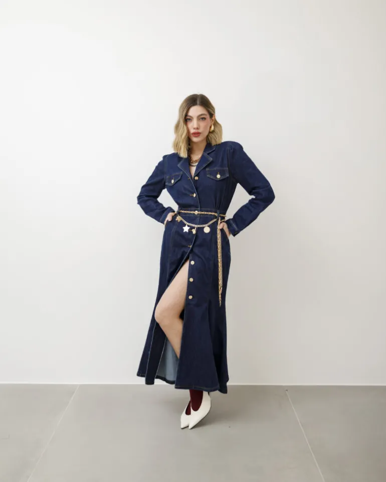 Abito lungo in denim – R7289
