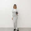 Abito lungo in maglia a coste – PL5367