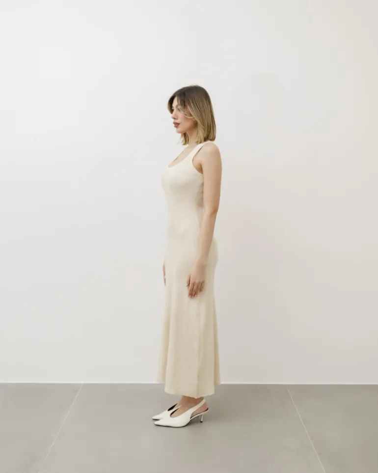 Abito lungo in maglia a coste – PL5367