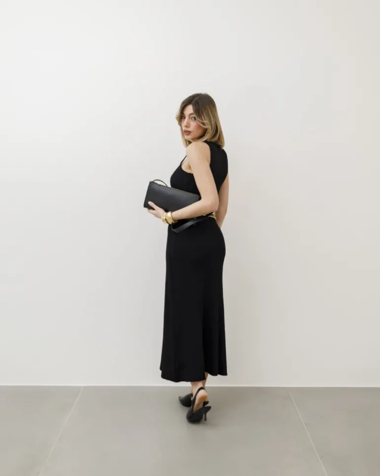 Abito lungo in maglia a coste – PL5367