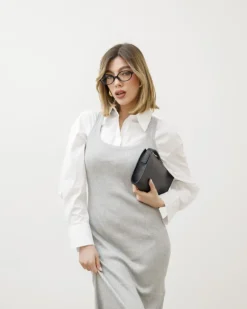 Abito lungo in maglia a coste – PL5367