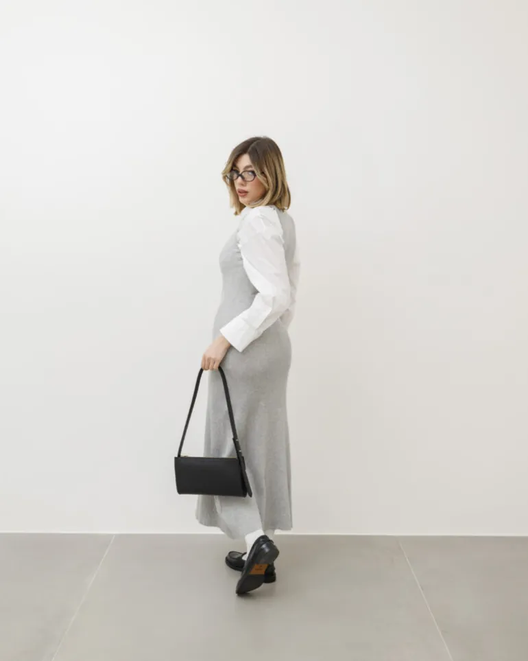 Abito lungo in maglia a coste – PL5367