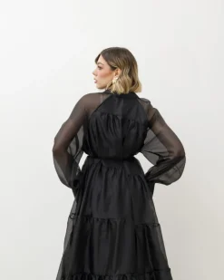 Abito lungo leggero con balze – 7718