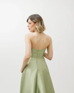 Abito lungo strutturato con corsetto – 835073