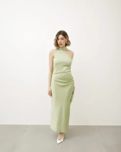 Abito midi monospalla – 23366slc