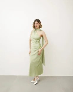 Abito midi monospalla – 23366slc