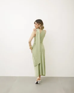 Abito midi monospalla – 23366slc