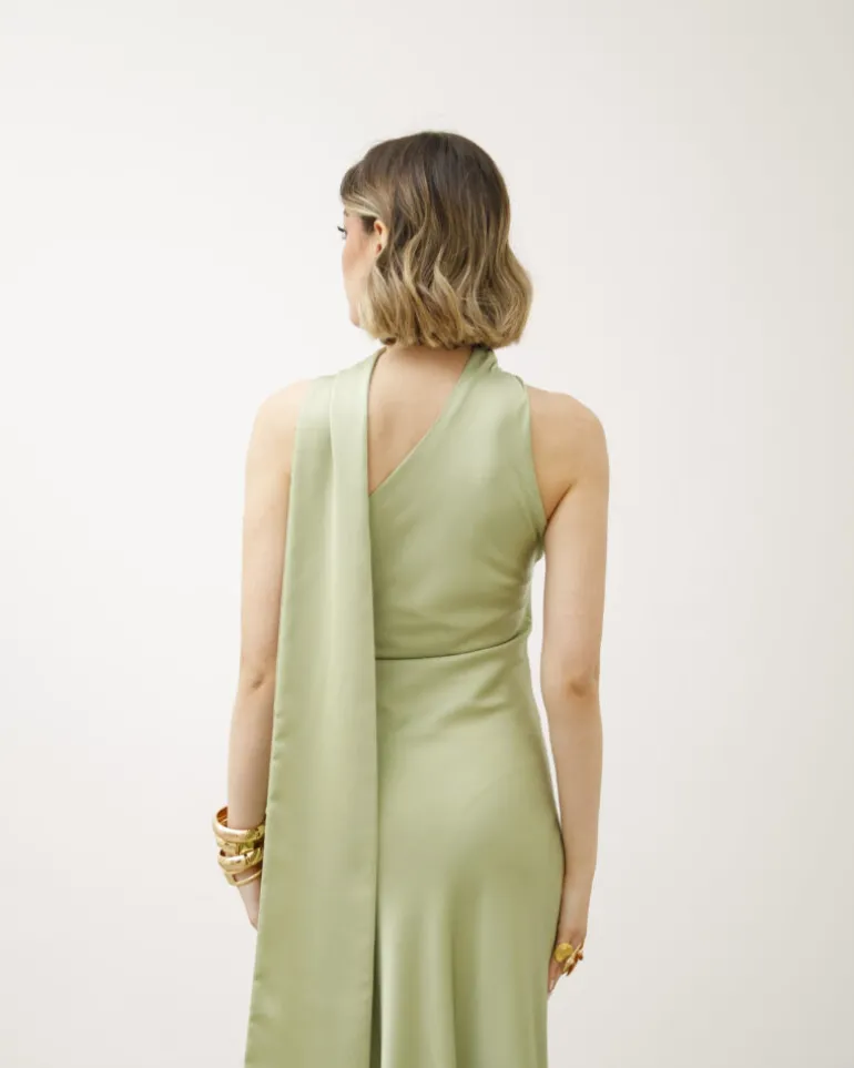 Abito midi monospalla – 23366slc