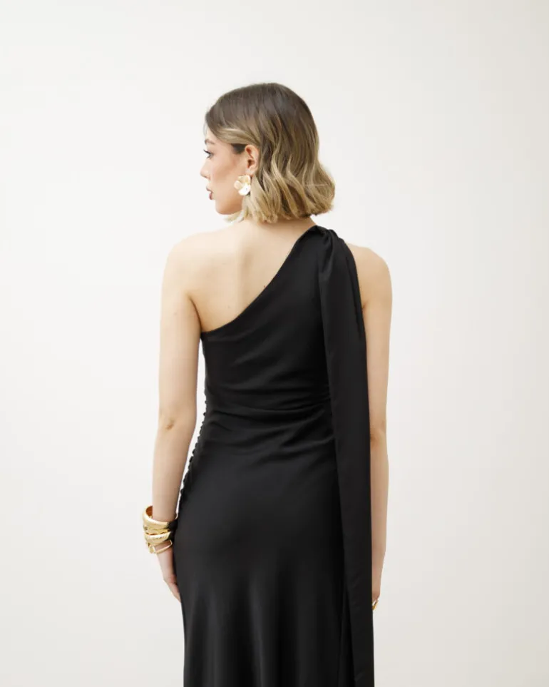 Abito midi monospalla – 23366slc