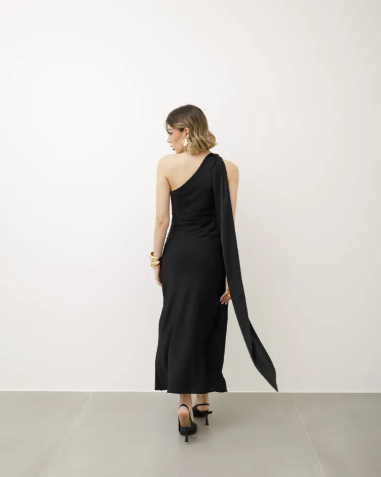 Abito midi monospalla – 23366slc