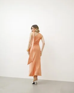 Abito midi monospalla – 23366slc