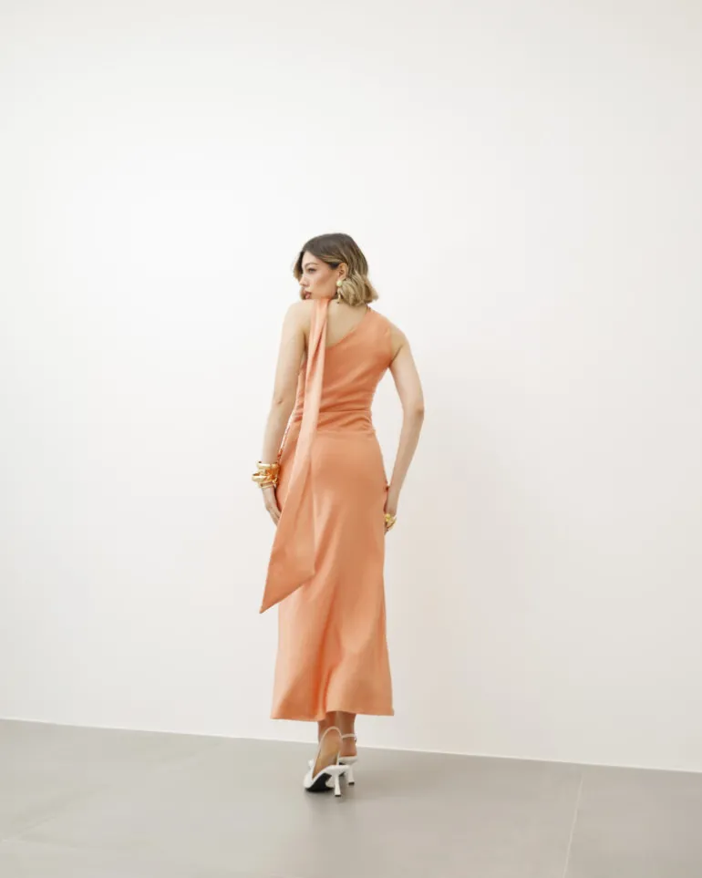 Abito midi monospalla – 23366slc