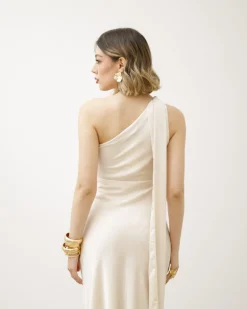 Abito midi monospalla – 23366slc