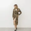Abito midi stampato animalier – F02